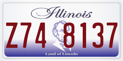 IL license plate Z748137