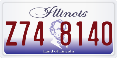 IL license plate Z748140