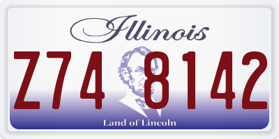 IL license plate Z748142