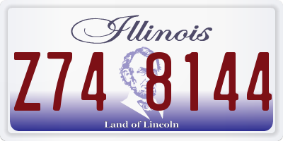 IL license plate Z748144