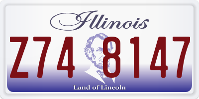 IL license plate Z748147