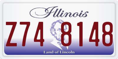 IL license plate Z748148