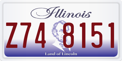IL license plate Z748151