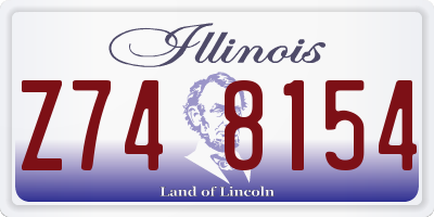 IL license plate Z748154