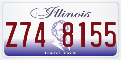 IL license plate Z748155