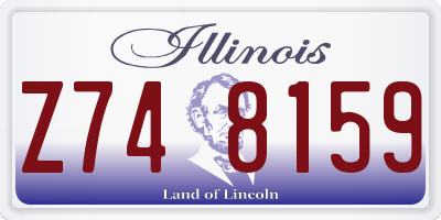 IL license plate Z748159