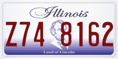 IL license plate Z748162