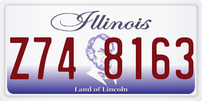 IL license plate Z748163