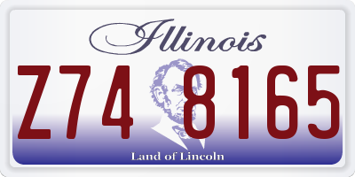 IL license plate Z748165