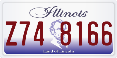 IL license plate Z748166