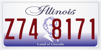 IL license plate Z748171