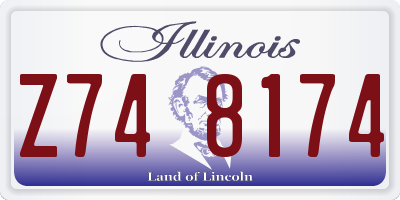 IL license plate Z748174