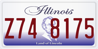 IL license plate Z748175