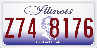 IL license plate Z748176