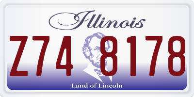 IL license plate Z748178