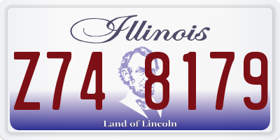 IL license plate Z748179