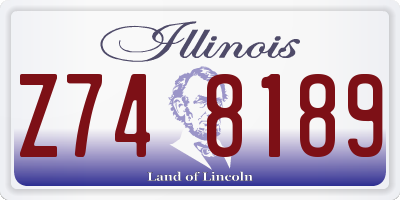 IL license plate Z748189