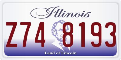 IL license plate Z748193