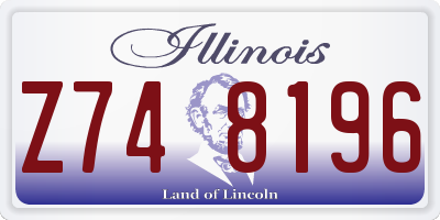 IL license plate Z748196
