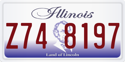 IL license plate Z748197