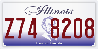 IL license plate Z748208