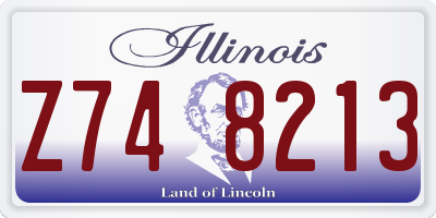IL license plate Z748213