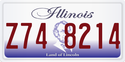 IL license plate Z748214
