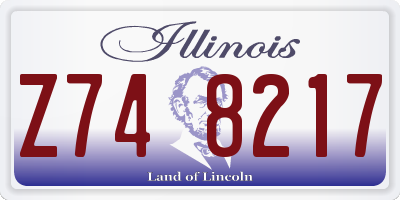 IL license plate Z748217