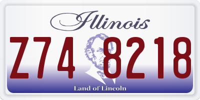 IL license plate Z748218