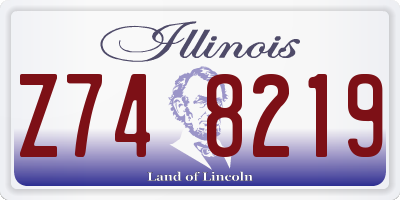 IL license plate Z748219