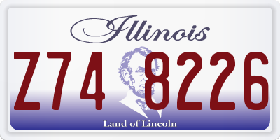 IL license plate Z748226