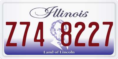 IL license plate Z748227