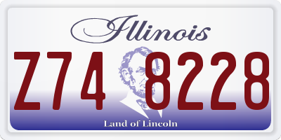 IL license plate Z748228