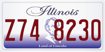 IL license plate Z748230
