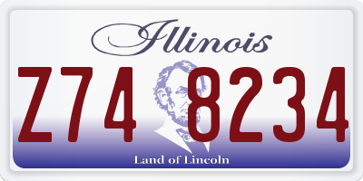 IL license plate Z748234
