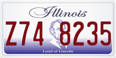 IL license plate Z748235