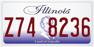 IL license plate Z748236