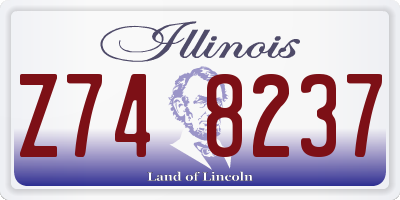 IL license plate Z748237