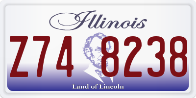 IL license plate Z748238