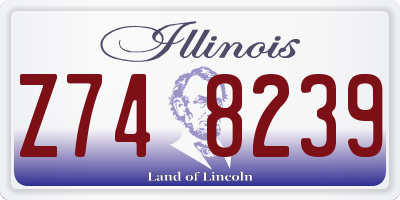IL license plate Z748239