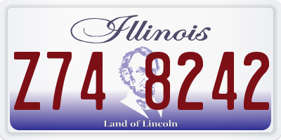 IL license plate Z748242
