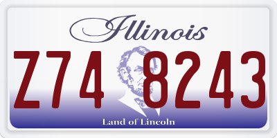 IL license plate Z748243