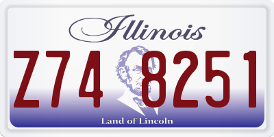 IL license plate Z748251