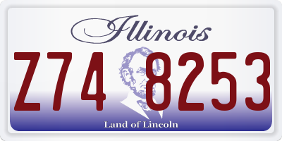 IL license plate Z748253