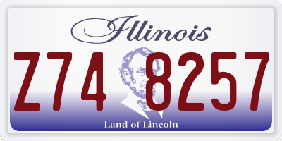 IL license plate Z748257