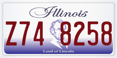 IL license plate Z748258