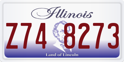 IL license plate Z748273