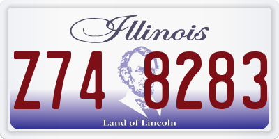IL license plate Z748283
