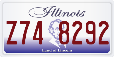 IL license plate Z748292