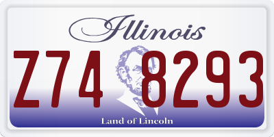IL license plate Z748293